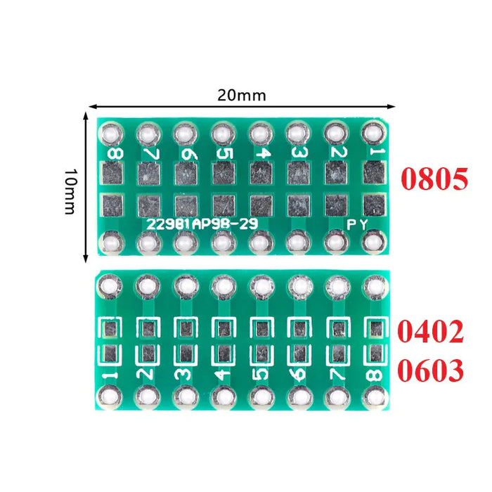 New Product - 0805 0603 0402 SMD SMT Breakout Boards - 100 Pack