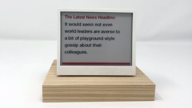 UCL Connected Environments’ ‘THE’ MQTT Display Can Relay Time, News, and Environmental Data