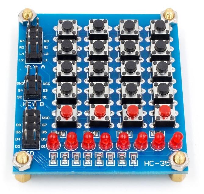16 Button and Eight LED Breakout Board from PMD Way with free delivery