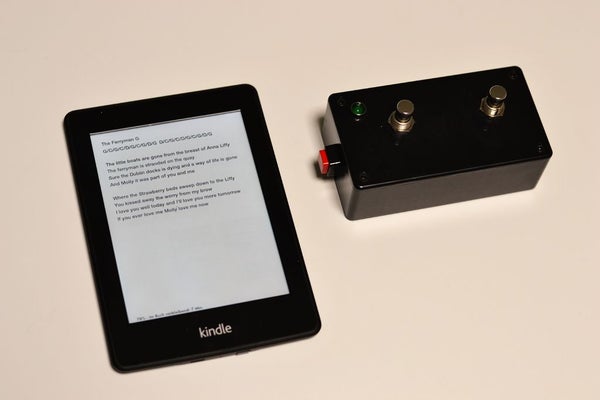 Kindle WiFi foot switch