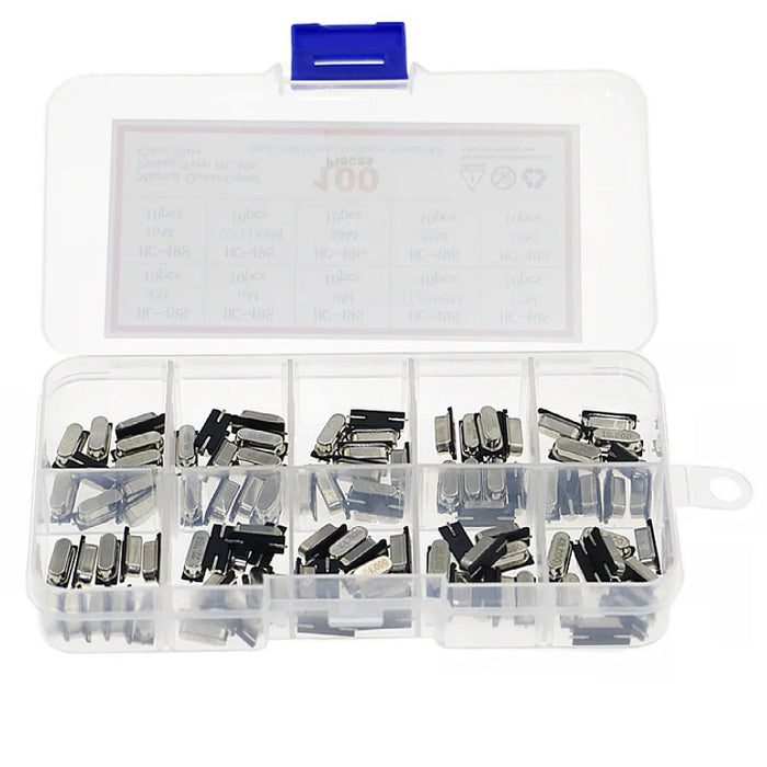 Assorted SMD HC-49S Crystal Oscillator Pack - 100 Pieces from PMD Way with free delivery