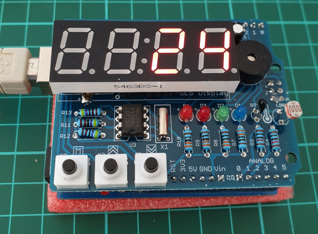 Tutorial – LED Real Time Clock Temperature Sensor Shield for Arduino