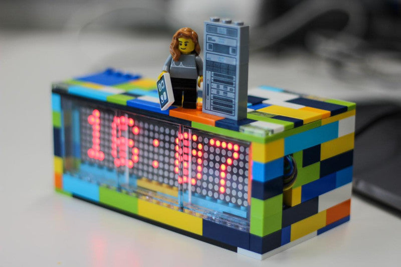 Learn how to build an LED matrix clock that's controlled by Arduino and has a LEGO enclosure.