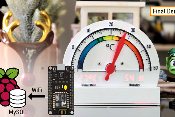 Make a connected analog thermometer