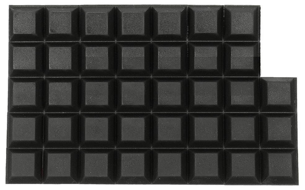 12 x 12 x 6mm Square Self Adhesive Rubber Feet - 40 Pack from PMD Way with free delivery worldwide