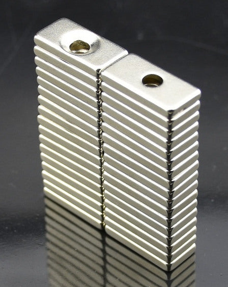 Countersunk Square Rare Earth Magnets - 20 x 10 x 3mm from PMD Way with free delivery worldwide