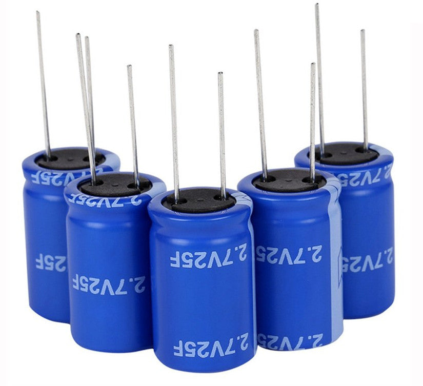 Quality 25F 2.7V Super Capacitors in packs of five from PMD Way with free delivery worldwide