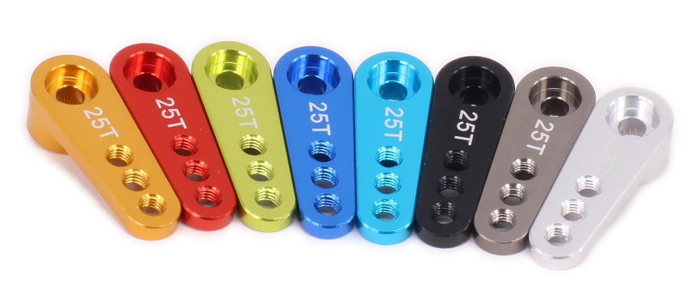 Aluminium Half Servo Arm 25T 28.5mm in various colors from PMD Way with free delivery worldwide