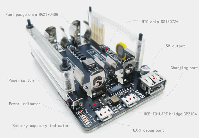 Give your Raspberry Pi 24/7 power with the 3400mAh UPS Uninterruptable Power Supply HAT for Raspberry Pi from PMD Way with free delivery, worldwide