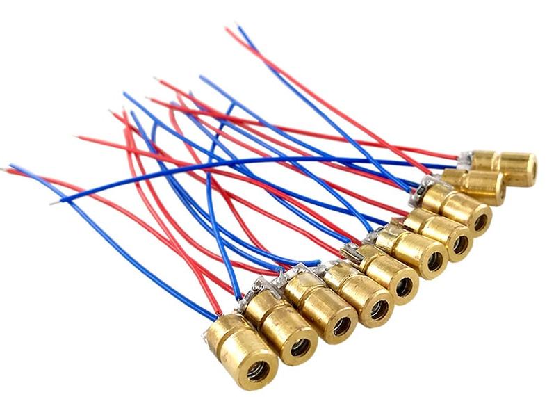 Adjustable 5V or 3V Compact Red Laser Modules in packs of 100 from PMD Way with free delivery worldwide