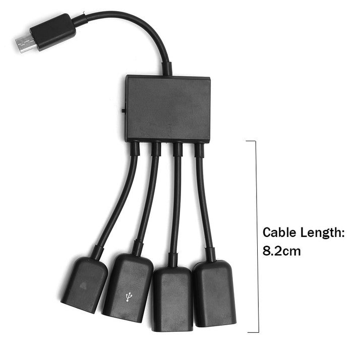 Useful 4 in 1 Micro USB to Three USB OTG Cable from PMD Way with free delivery worldwide