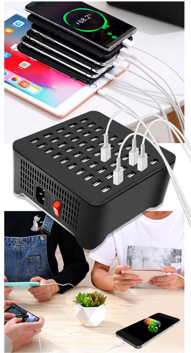 50 Port 250W AC to USB Charger