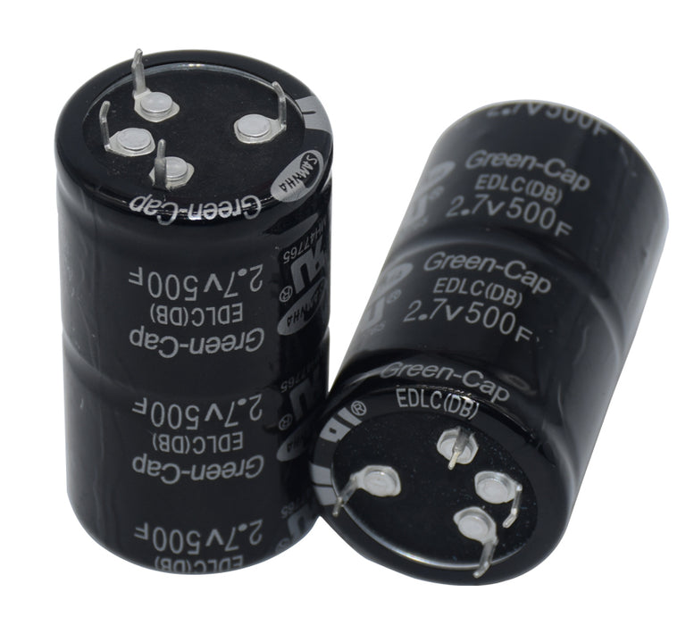 Quality 500F 2.7V Super Capacitors in packs of two from PMD Way with free delivery worldwide