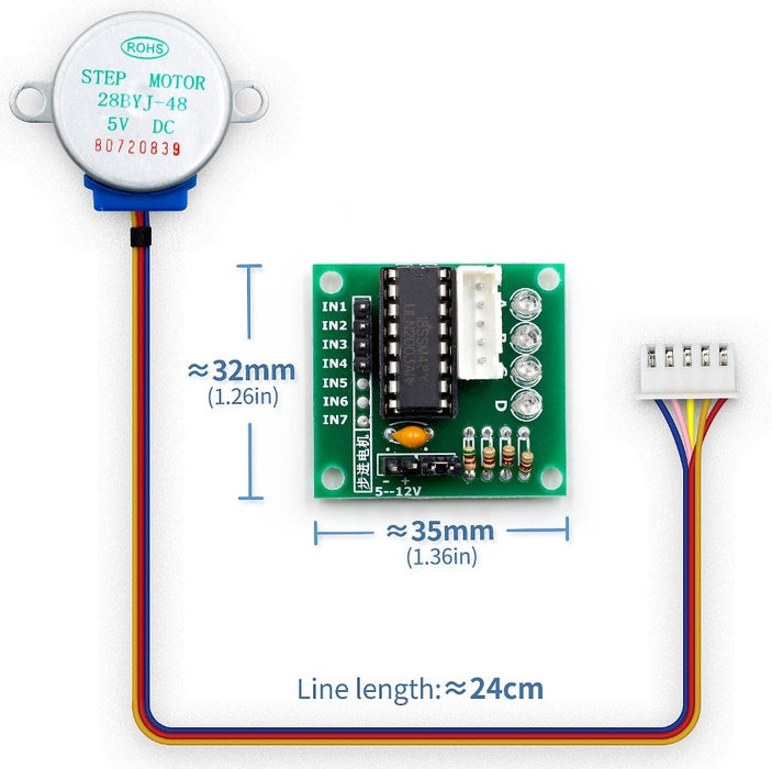 28BYJ-48 5V DC Stepper Motor and Driver Board from PMD Way with free delivery worldwide