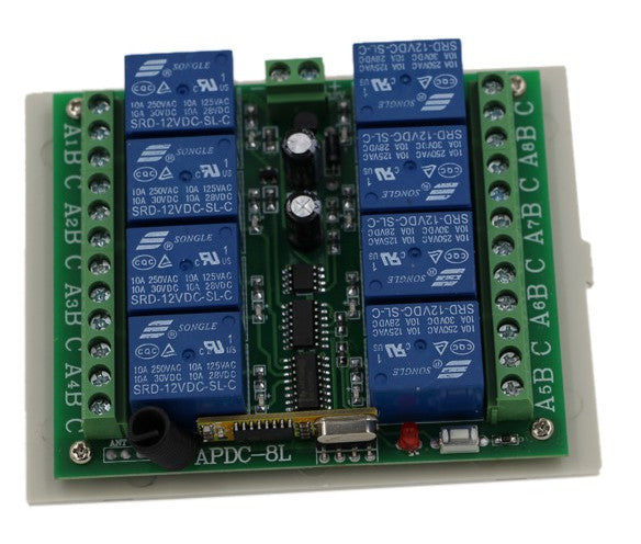 8 Channel Wireless Remote Relay Boards - 12V DC from PMD Way with free delivery worldwide