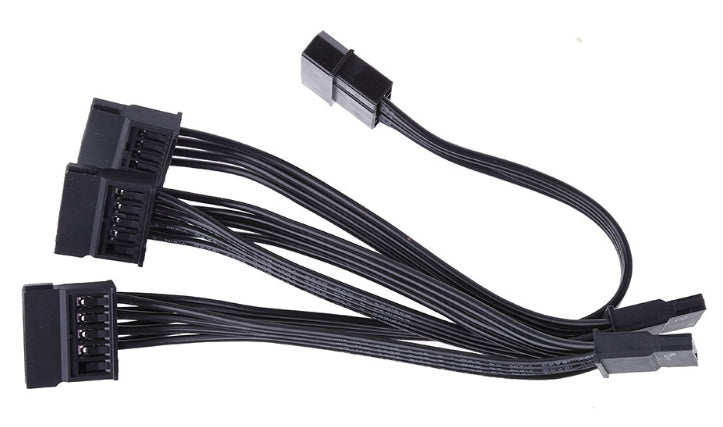 Easily power five SATA drives from one IDE connector with the ATX 4-Pin IDE Molex Connector to 5 SATA Splitter Cable from PMD Way with free delivery worldwide