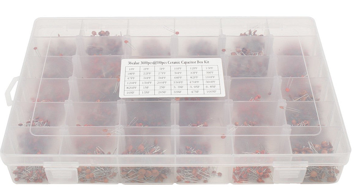 Incredible value Assorted Ceramic Capacitor Box - 3600 pieces from PMD Way with free delivery worldwide