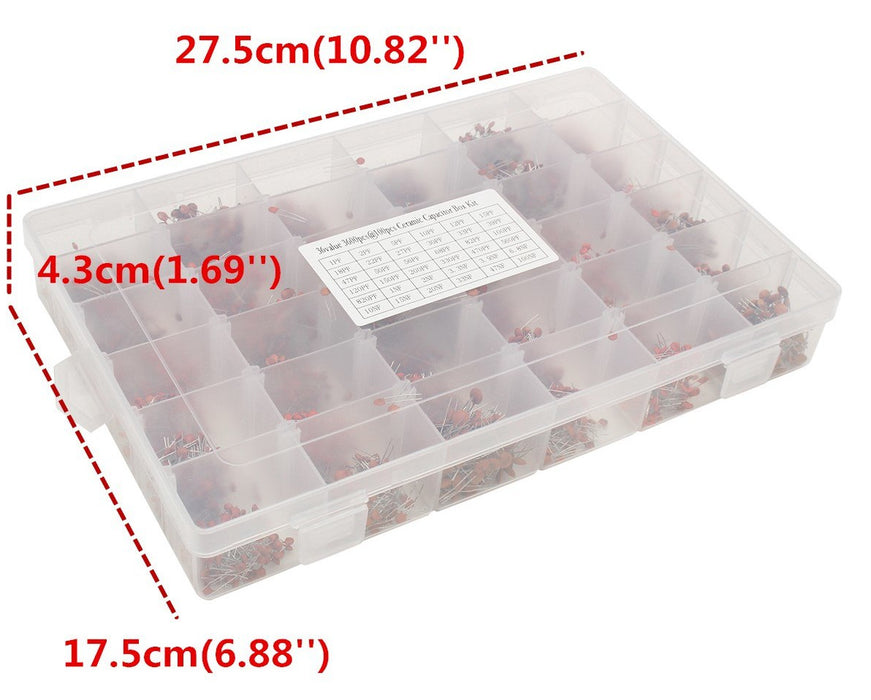 Incredible value Assorted Ceramic Capacitor Box - 3600 pieces from PMD Way with free delivery worldwide