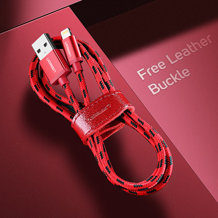 Charge your iPad or iPhone with a tangle-free Braided Lightning to USB Cable from PMD Way with free delivery worldwide