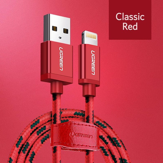 Charge your iPad or iPhone with a tangle-free Braided Lightning to USB Cable from PMD Way with free delivery worldwide