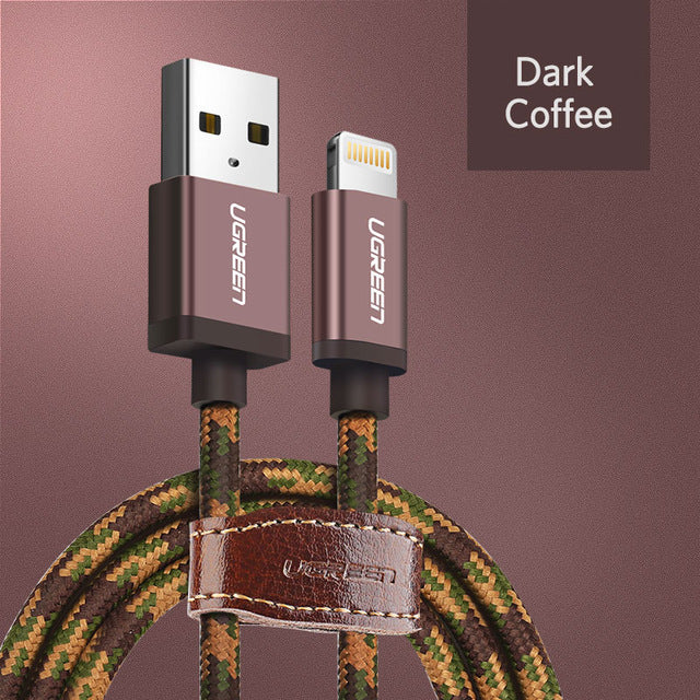 Charge your iPad or iPhone with a tangle-free Braided Lightning to USB Cable from PMD Way with free delivery worldwide