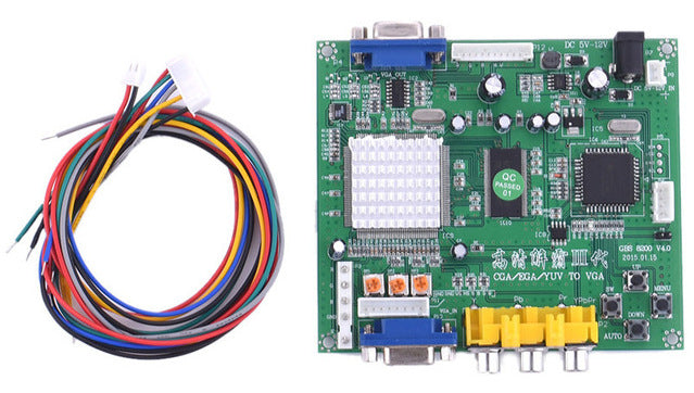 Use retro computers and arcade games with VGA monitors using the CGA/EGA/RGBS/RGBHV/YUV/YPBPR to VGA HD Video Converter Board from PMD Way with free delivery worldwide