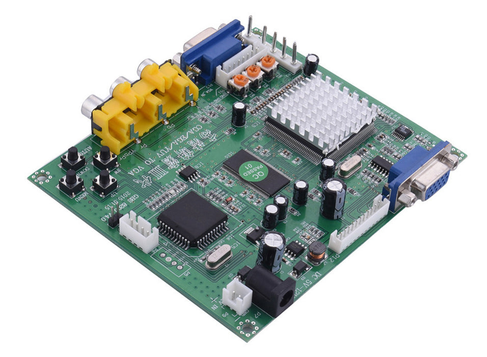 Use retro computers and arcade games with VGA monitors using the CGA/EGA/RGBS/RGBHV/YUV/YPBPR to VGA HD Video Converter Board from PMD Way with free delivery worldwide