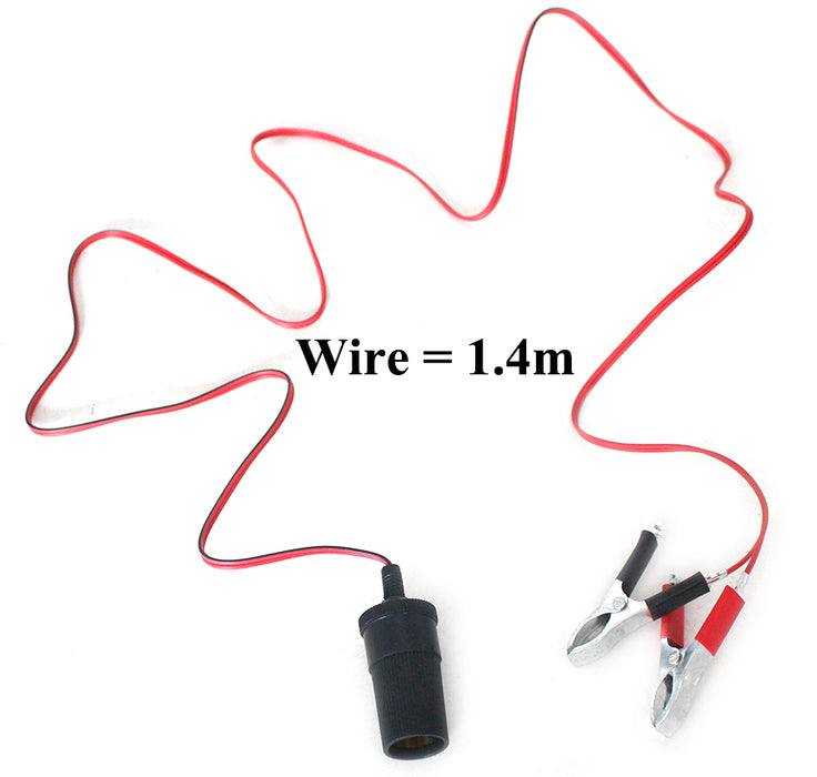 Car Cigarette Socket to Alligator Clips