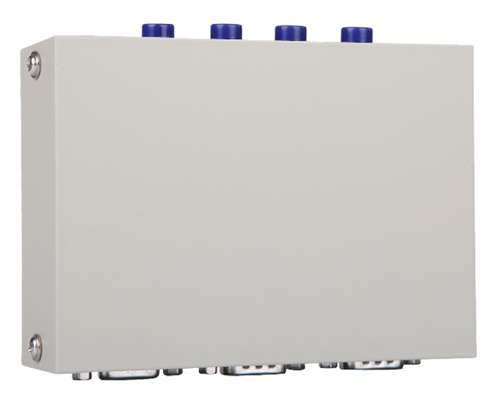 Easily share RS232 devices using the four port DB9 Switch Box from PMD Way with free delivery worldwide