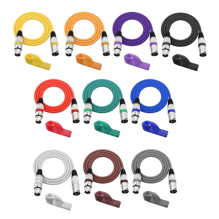 Great value 2m DMX 3-Pin Male to Female Cables in packs of ten from PMD Way with free delivery worldwide