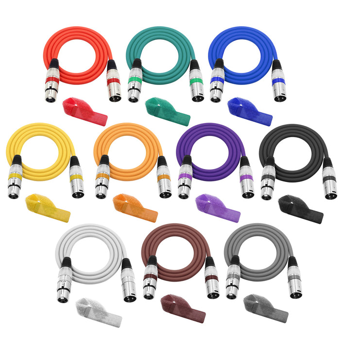 Great value 2m DMX 3-Pin Male to Female Cables in packs of ten from PMD Way with free delivery worldwide