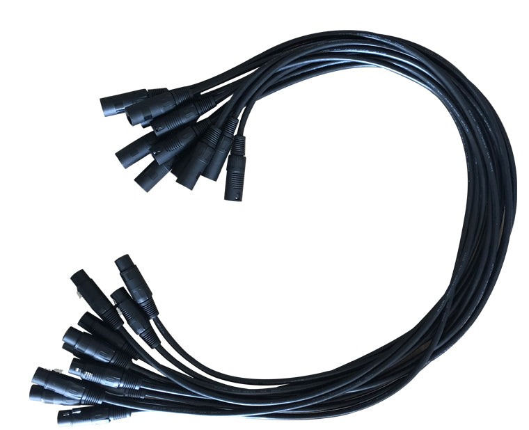 Great value 3 meter DMX 3-Pin Male to Female Cables in packs of ten from PMD Way with free delivery worldwide
