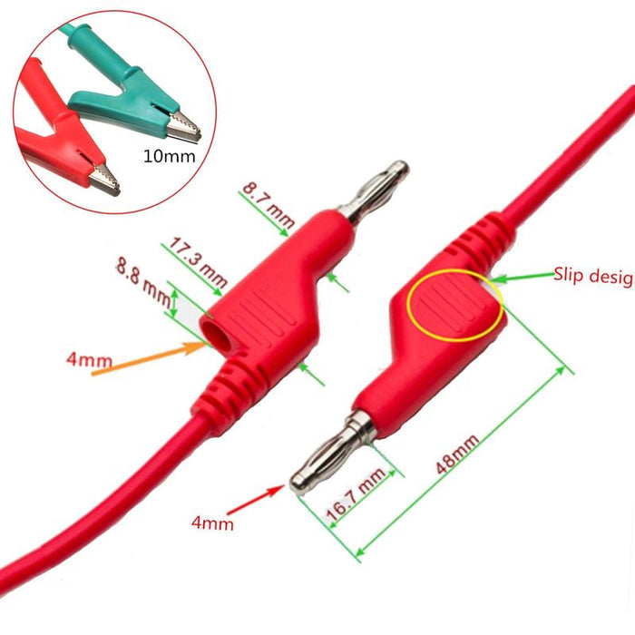 Quality Heavy Duty Alligator Clip to Banana Plug Leads in packs of five from PMD Way with free delivery worldwide