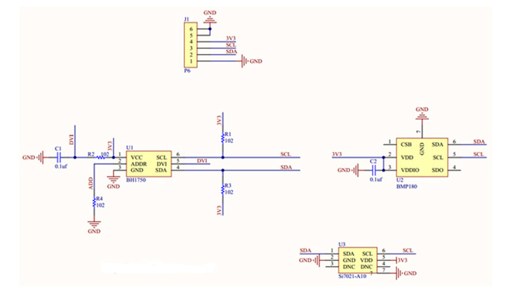 HTU21D BMP180 BH1750FVI Temperature Humidity Pressure and Light Sensor Module from PMD Way with free delivery worldwide
