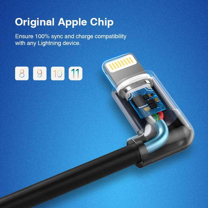 Useful Right Angle Lightning to USB Cable for your iPhone or iPad from PMD Way with free delivery worldwide