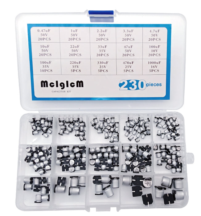 Useful SMD Aluminum Electrolytic Capacitors Assortment Box Kit - 230 pieces from PMD Way with free delivery worldwide
