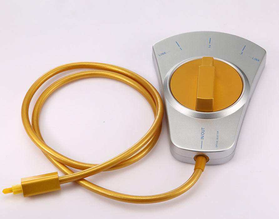Direct TOSLINK digital audio to one of three devices with this TOSLINK Cable Triple Swichbox from PMD Way with free delivery worldwide