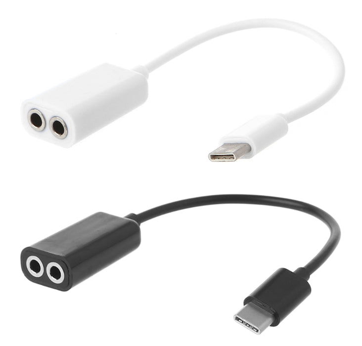 Useful USB 3.1 C Dual 3.5mm Stereo Female Headphone Sockets Cable from PMD Way with free delivery worldwide