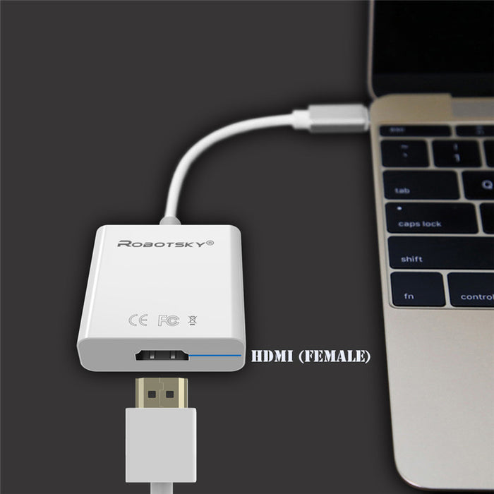 Add external monitors to your laptop or new Macbook with the USB C to 4K HDMI Socket Adaptor from PMD Way with free delivery worldwide