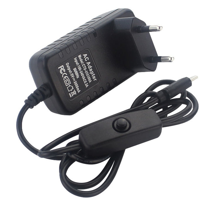 5V DC 3A Power Supply with inline power switch and USB C Output from PMD Way with free delivery, worldwide