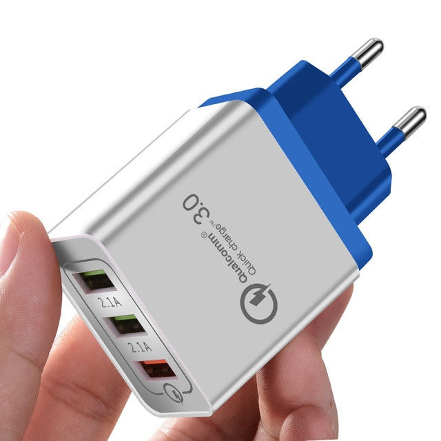 AC to Triple USB Charger with Quick Charge 3.0 from PMD Way with free delivery worldwide
