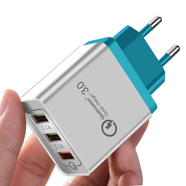 AC to Triple USB Charger with Quick Charge 3.0 from PMD Way with free delivery worldwide