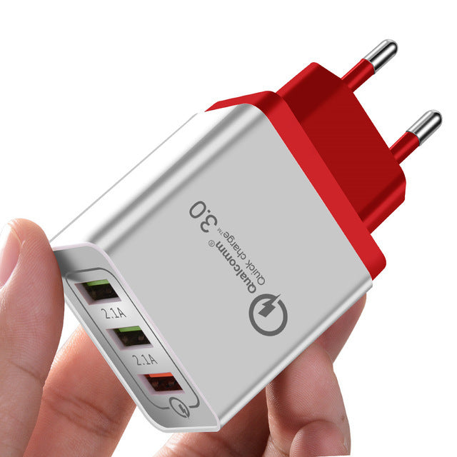 AC to Triple USB Charger with Quick Charge 3.0 from PMD Way with free delivery worldwide