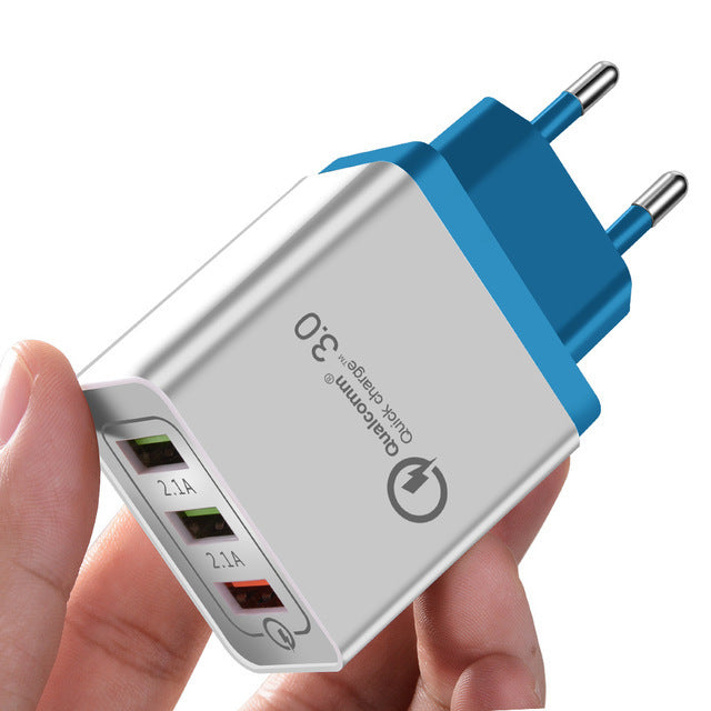 AC to Triple USB Charger with Quick Charge 3.0 from PMD Way with free delivery worldwide