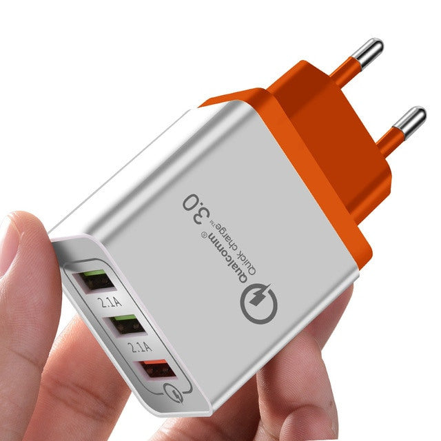 AC to Triple USB Charger with Quick Charge 3.0 from PMD Way with free delivery worldwide
