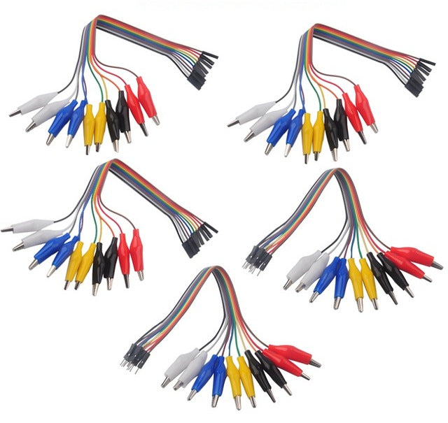 Alligator Clips to Header Socket Cables - Various Bundles