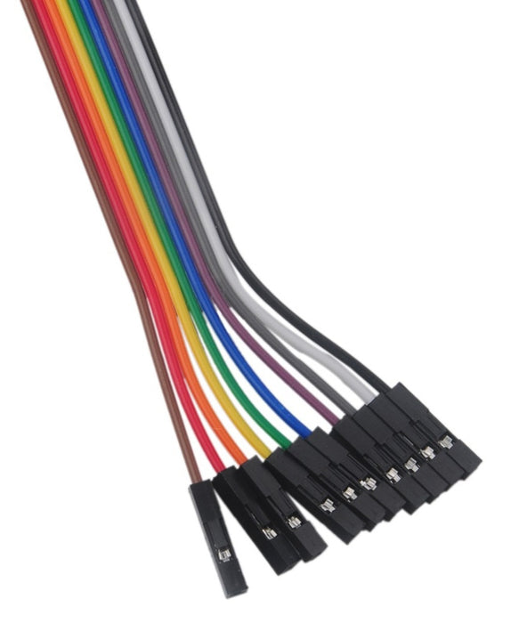 Alligator Clips to Female Header Socket Cables - Ten Pack