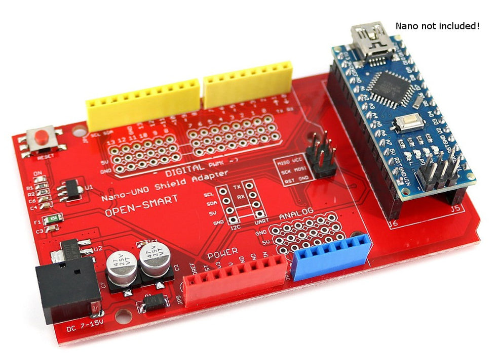 Convert your Nano into an Uno with the Arduino Nano Uno-compatible Expansion Shield from PMD Way with free delivery, worldwide