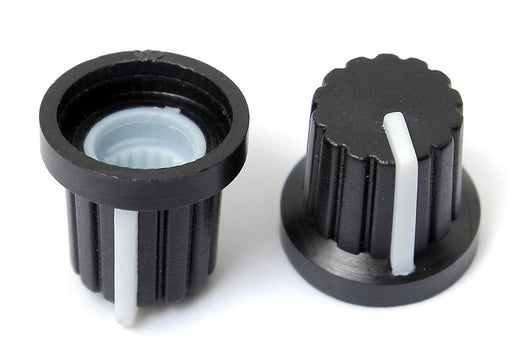 Black Plastic Potentiometer Knobs - 10 Pack from PMD Way with free delivery worldwide
