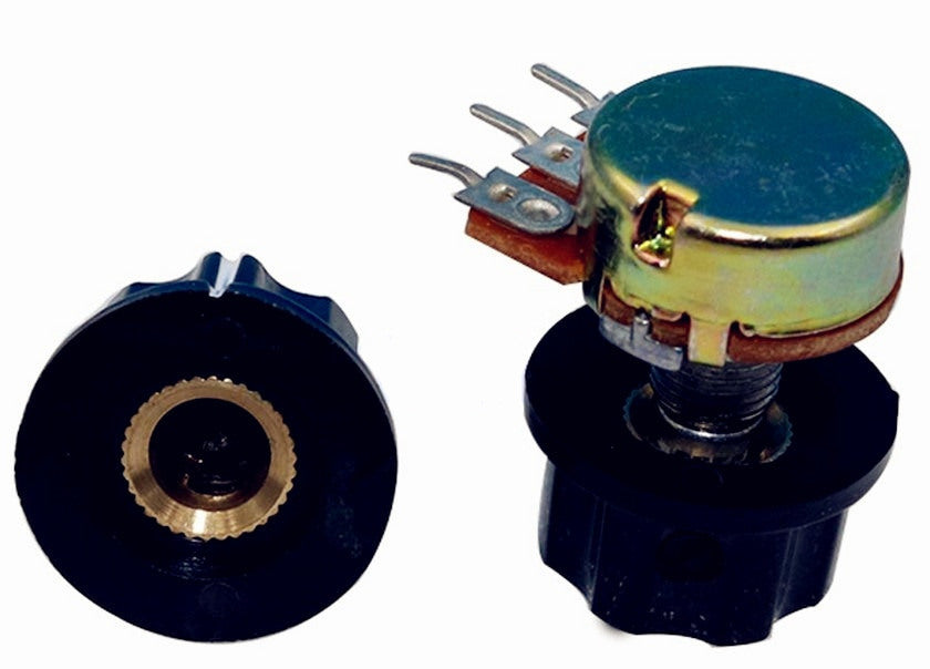 Black and Silver Potentiometer Knobs - 10 Pack from PMD Way with free delivery worldwide